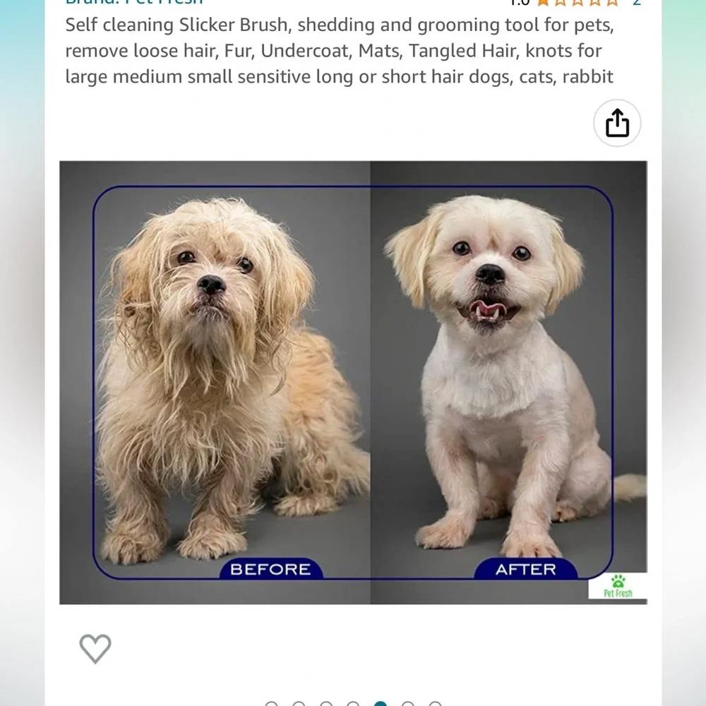 1 Self Cleaning, Slicker Brush for Dogs, Cats and Rabbits. Great for all…